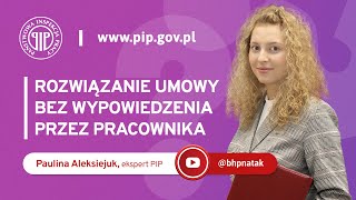 Rozwiązanie umowy bez wypowiedzenia przez pracownika