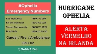 Hurricane Ophelia - Irlanda em estado de ALERTA devido ao furacao OPHELIA