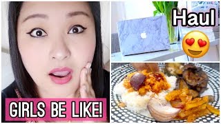 Girls After 500 Insta Followers?! Collective Haul + Mukbang: Fish Curry & Stir Fry Veg! - Day #137