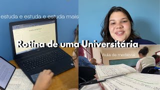 ROTINA DE UMA UNIVERSITÁRIA #6 | fazendo trabalho, estudando e assistindo aula