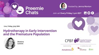 LIVE - Preemie Chats - Hydrotherapy in Early Intervention and the Premature Population