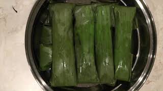 Cassava Suman/Cassava Wrapped in Banana Leaves