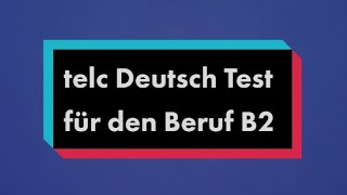 B2 telc neue Prüfung Deutsch Test für den Beruf B2 Sprechen Teil 1 Thema Arbeitssuche beste Fragen