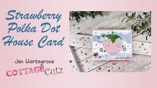 Strawberry Polka Dot House Card - Give-a-way