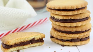 Galletas Príncipe caseras | rellenas de crema de chocolate sin lactosa