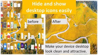 how to hide desktop icons windows 10 | hide and show desktop icons on windows | hide desktop folder