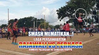 SERU...PERTANDINGAN VOLLY LAGA PERSAHABTAN.RAJAWALI VS PERKASA,BERSAMA PEMAIN PAPAN ATAS PAMEKASAN..