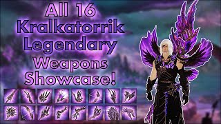 Guild Wars 2 : All 16 Legendary Kralkatorrik Weapon Skins ( Showcase )