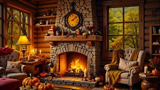 Cozy Autumn Cafe Ambience - Gentle Jazz Tunes & Fall Vibes for Unwind