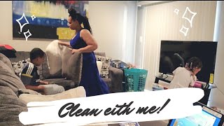 clean with me | living room