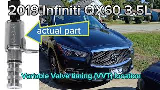 2019 Infiniti qx60 3.5L Variable valve timing (VVT) locations