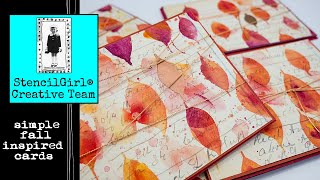 StencilGirl® Creative Team: Simple Fall Inspired Cards 9.27.22