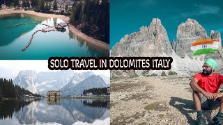 Solo travel in dolomites italy vlog indian 🇮🇹🇮🇳