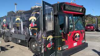 Pipkins Pit BBQ Ex-Avon-Beaver Creek 1994 Gillig Phantom 8527 in San Francisco (2/6/2022)