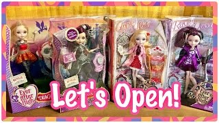 Let's Open! Raven & Apple, Getting Fairest & Dragon Games Doll Review / Ever After High Dolls