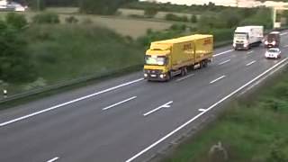 Post LKWs und Schwertransporter auf der A2 (06.06.13)