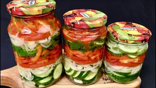 🍅🥒ОВОЩНОЙ Микс на Зиму ЛЕТО В БАНКЕ! БЕЗ Варки и БЕЗ Стерилизации! Зимой как Свежий!