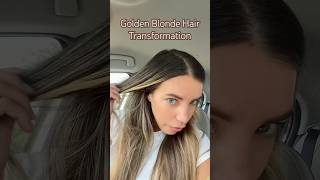 Golden blonde hair transformation #hair #shorts #blondebalayage #hairstyles #dyingmyhair #haircut