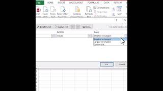 Excel trick Horizontal Sorting #shorts #excel #horizontal #sorting