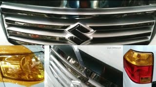 Sticker hybrid di lampu dan dasboard suzuky luxury