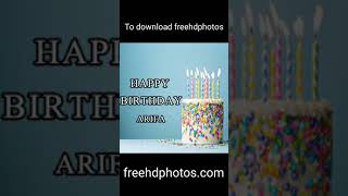 happy birthday cake video for arifa || arifa name birthday video || name on cake #shorts