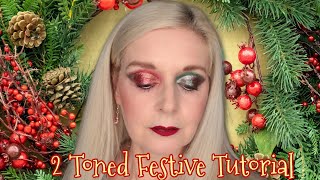 2 Toned Festive Look using the Give Me Glow Christmas Morning palette 🎁