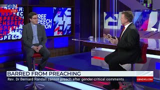 Rev.Dr Bernard Randall cannot preach after gender-critical comments