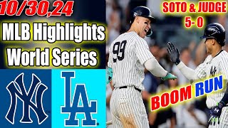 Yankees Vs. Dodgers [World Series] GAME 5 (innings 4th) MLB Highlights PLAY OFFS 2024