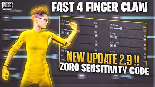 NEW UPDATE 2.9.0 😈 BEST SENSITIVITY CODE + CONTROL SETTINGS PUBG MOBILE/BGMI | BEST 4 FINGER IPHONE