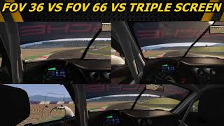 Assetto Corsa FOV 36 VS 66 VS TRIPLE SCREEN