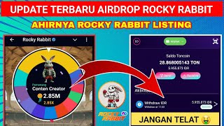 AKHIRNYA CAIR 5.9 JUTA‼️CARA MENCAIRKAN TOKEN GRATIS DARI ROCKY RABBIT KE E-WALLET - begini caranya?