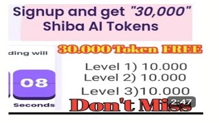 Shiba ai airdrop, earn $3000 worth of Shiba ai for free withdrawable.