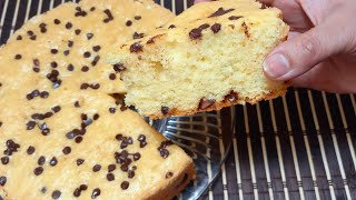 chocolate chip tea cake 🎂 | No oven No butter No beater super soft cake in blender