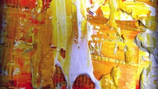 How to Paint a YELLOW TEXTURED BACKGROUND (abstract technique)