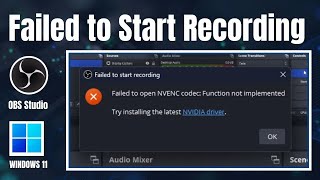 How To FIX 100% OBS Studio Failed To Start Recording | Graphy Tamizh
