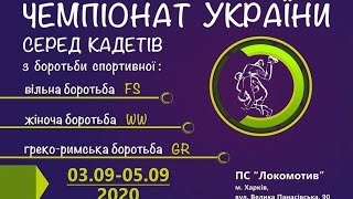 Вільна боротьба. Чемпіонат України серед кадетів. День 2. Килим "E"