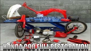 The Big Tear Down-Part 1 ( Honda C90 FULL RESTORATION )