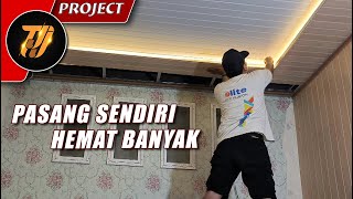 Pasang sendiri Plafon PVC drop ceiling, Motif Doff dari ELITE Plafon