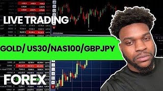 LIVE Trading (GOLD US30 NAS100 SPX500 GBPJPY) London & New York Session June 7th 2024