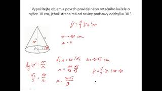 Objemy a povrchy těles IV. (3.A)