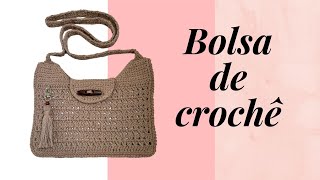 Bolsa de crochê - alças longas  - Modelo 23 #crochetutorial