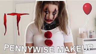 IT PENNYWISE HALLOWEEN MAKEUP