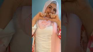 #shorts لفة الحجاب السادلة بلا ما تبين رقبتك واحلى لفة للعيد جربيها وادعيلي😉💖flowy hijab tutorial