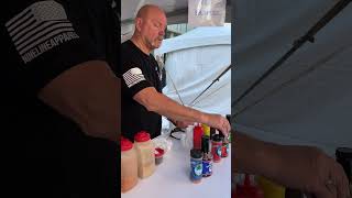 Spice Isle Sauces Sampling at World Food and Music Festival-Sept  2021