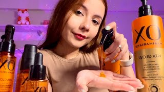 ASMR- VOU FAZER O TRATAMENTO COMPLETO DO SEU CABELO  ✨