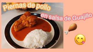 Piernas de Pollo en salsa de Chile Guajillo 👌😋Riquisimas!!!🍗