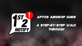 Step by Step Aptos Airdrop Guide