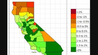 Map: California Population Change by County