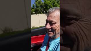 Old man poops himself in ferarri!!