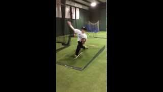 College pitcher prospect video - Daniel Naughton pitching at Age 13, Feb. 2013